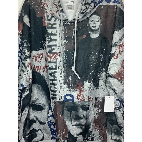 Universal Studios Michael Myers Halloween 2 Hoodie Size 2X Pockets In Front - Picture 3 of 6